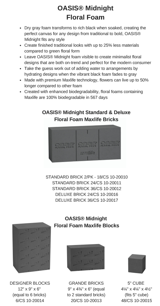 Aquafoam Stevens and Son Wholesale Florist