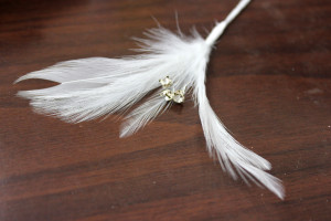 Feather & Rhinestone Pick - Aerial