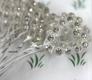 Rhinestone Hearts - Crystal